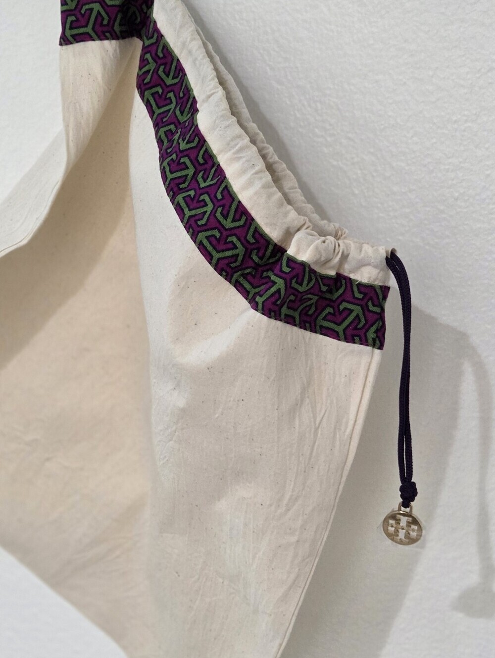 Tory Burch Medium Canvas Drawstring Dust Bag 14.5 X 13.5 - Picture 5 of 5